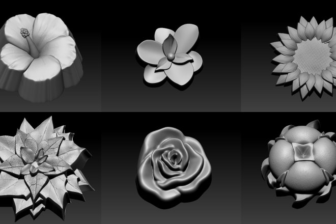 I will make a 3d model of a flower for a mold,3d print, cnc