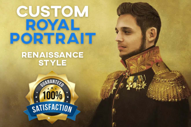 I will make a royal king or queen historical portrait renaissance