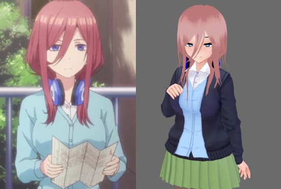I will make a vrchat or vtuber avatar using vroid and a reference