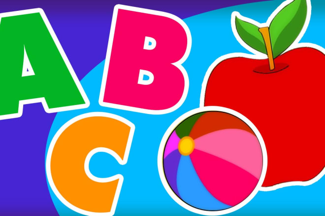 I will make abc phonics, color, shape, 123 number video
