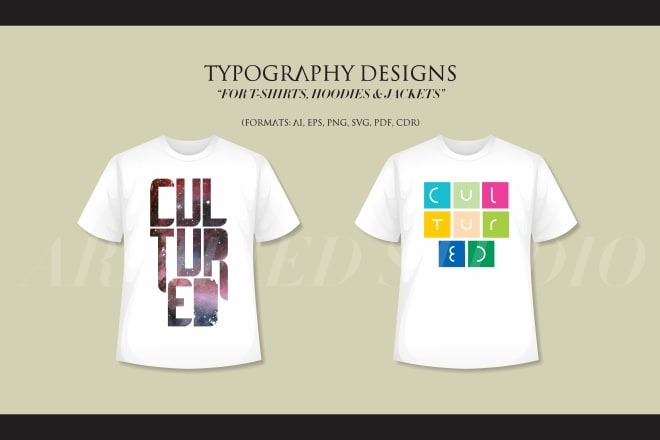 I will make all kinds of printable typography designs for t shirts