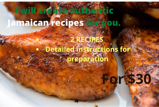 I will make authentic jamaican recipes for for you