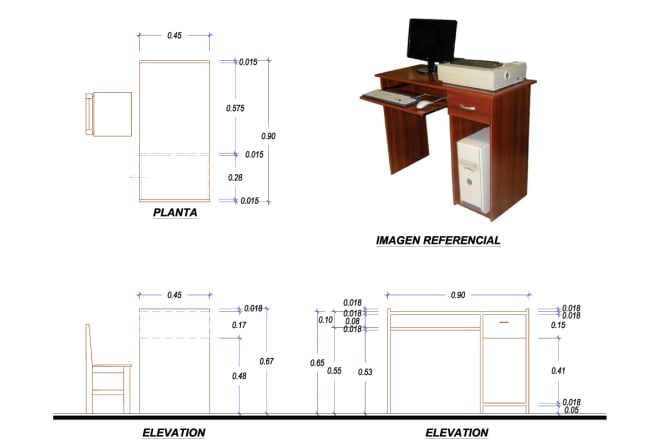 I will make autocad isometric view for furniture or interior sketch