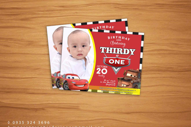 I will make birthday or christening invitation and do not miss IT