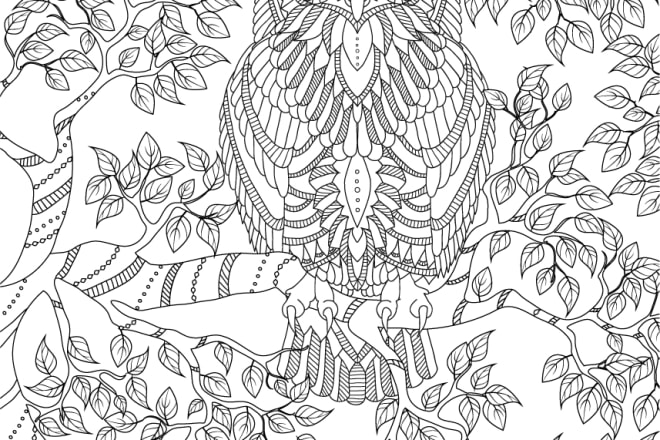 I will make black and white coloring book page