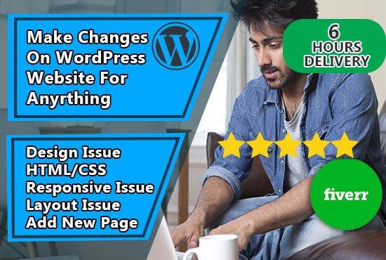 I will make changes on wordpress website for anything