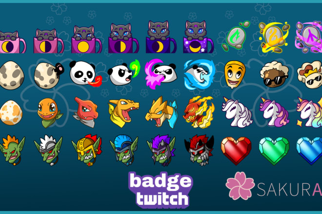 I will make cool and beautiful sub badges for your twitch and more