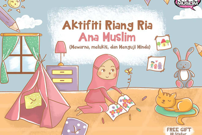 I will make cute muslim children books illustrations