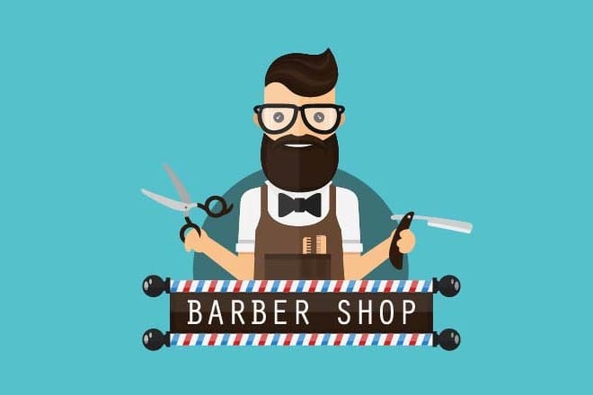 I will make eye catching barber shop logo design without any copyright concept