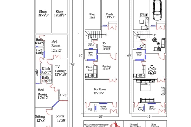 I will make home design in 2d autocad