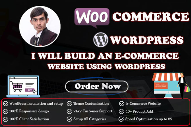 I will make online store website using woocommerce wordpress