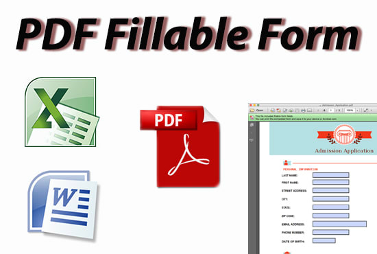 I will make PDF fillable form