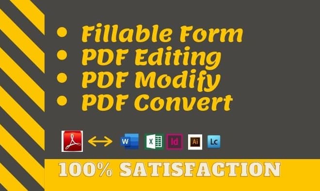 I will make pdf fillable form, convert file perfectly