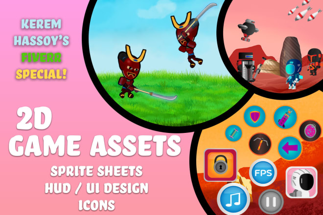 I will make sprite sheets and assets for your 2d game