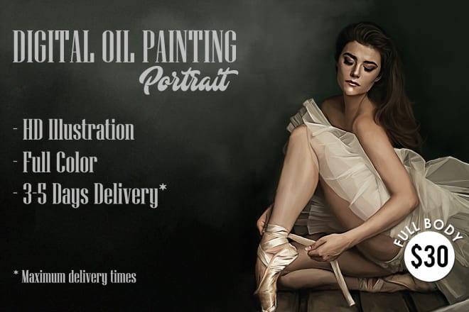 I will make stunning digital oil painting portrait