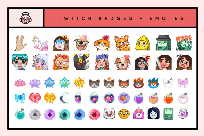 I will make sub bit badges and emotes for twitch mixer discord