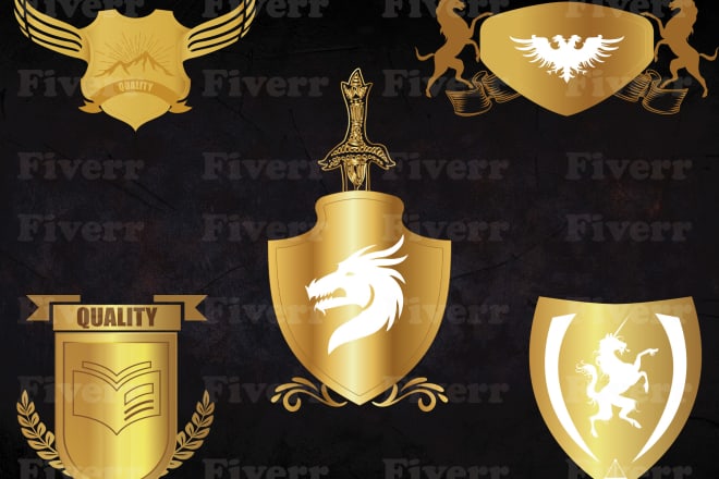 I will make the shield crest logo design for your business