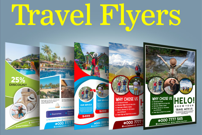 I will make tour, travel, summer, beach, pool, and cruise flyer