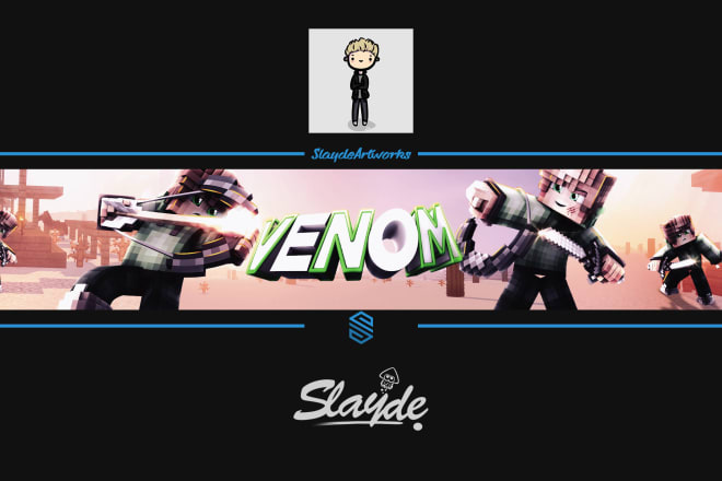 I will make you a professional minecraft banner with photoshop and cinema4d