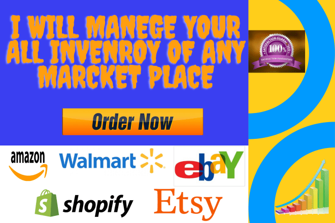 I will manage your amazon ebay walmart etsy shopify inventory