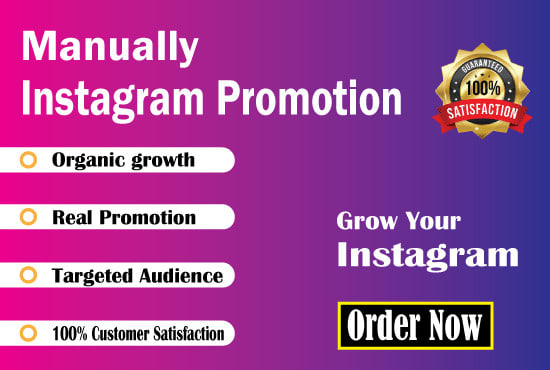 I will manually instagram promotion and marketing, grow instagram page and engagement