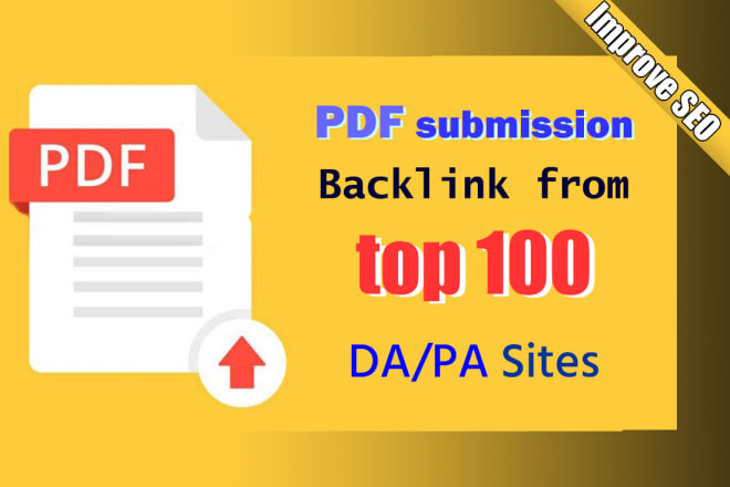 I will manually provide PDF submission service to 50 sites