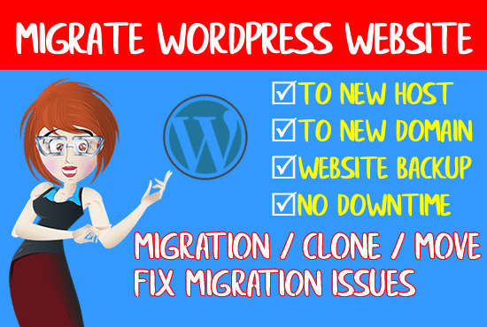 I will migrate, transfer, move wordpress website migration to new host