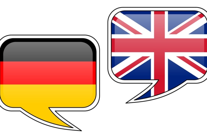 I will offer translation services for german and english
