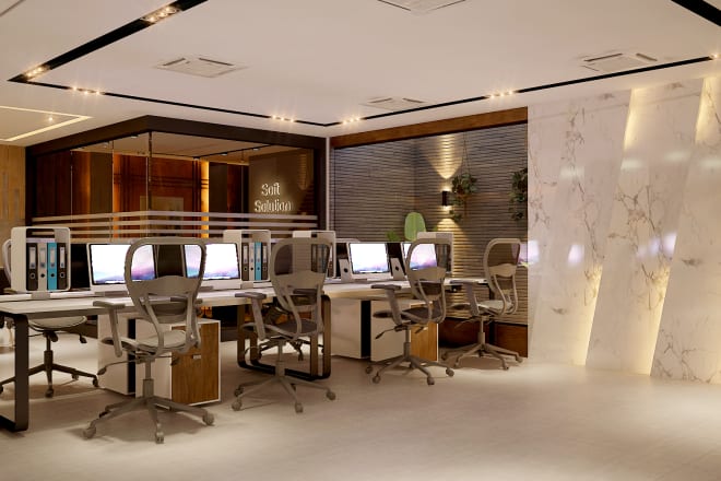 I will office, retail,commercial, 3d design, interior design