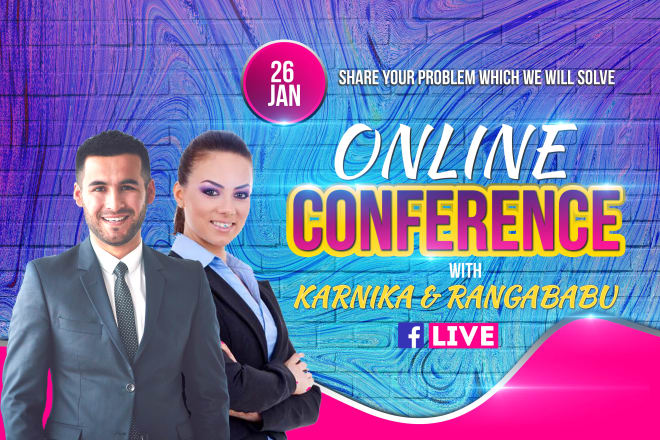 I will online conference, webinar design, online church flyer