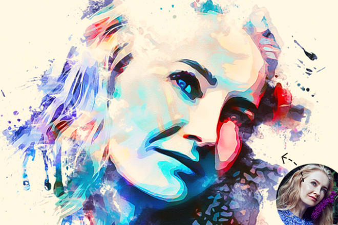 I will paint a digital portrait watercolor effect on your photo