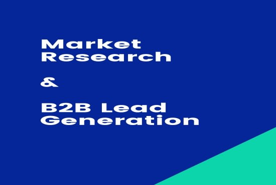 I will perform market research and b2b lead generation