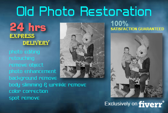 I will photo restoration, repair, fix damaged photo, image restore