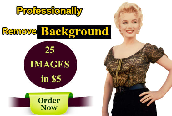 I will photoshop remove background 25 simple images