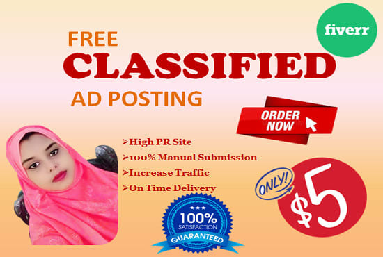 I will place your ad on top classified ad posting sites