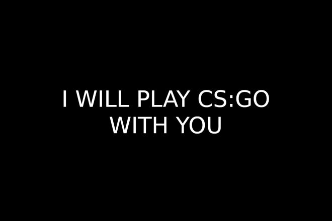 I will play cs go with you