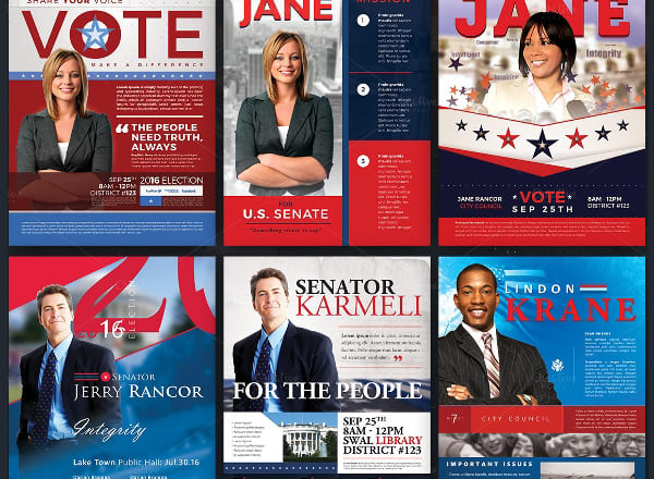 I will political flyer design and poster for your election campaign