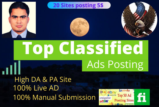 I will post your ad in high PR classified ads submission site