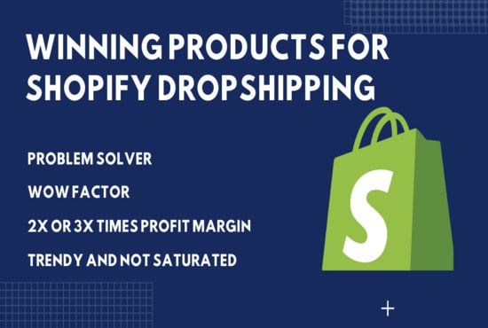 I will product research to find dropshipping shopify winning products