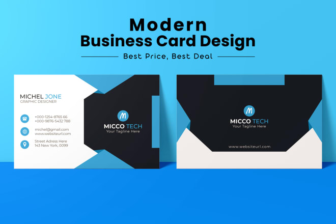 I will professional business card design, modern business card design