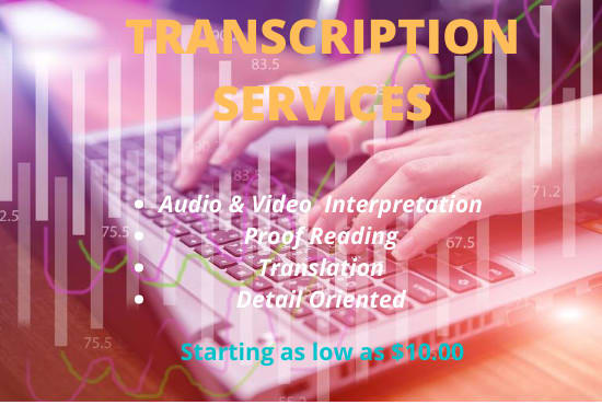 I will proficiently transcribe your audio and video files