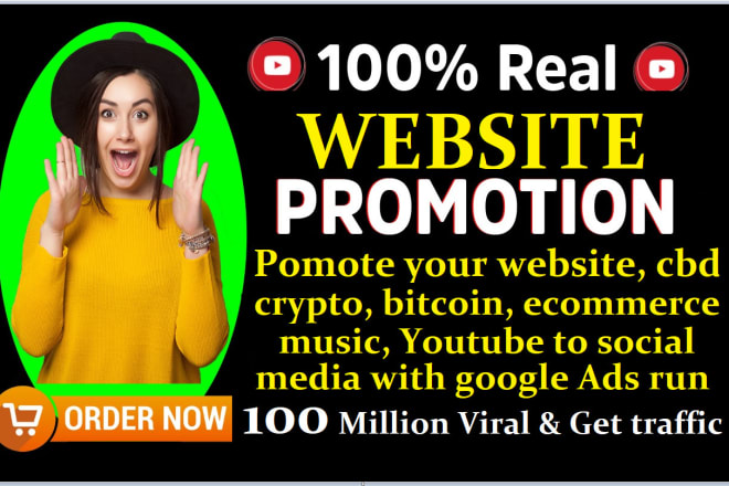 I will promote and advertise website, crypto, book product app cbd to get web traffic