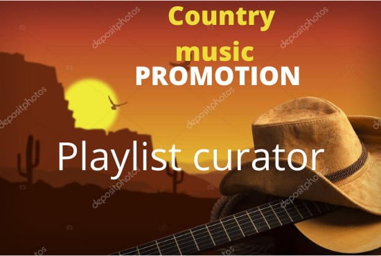 I will promote your country music to 900 playlist curator