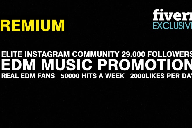 I will promote your edm music in premium instagram blog