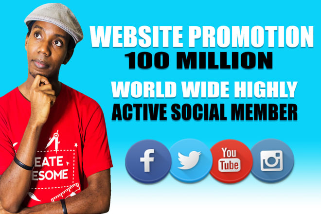 I will promote your website to 100 million highly social media user