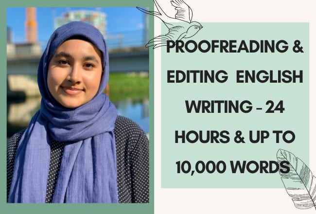 I will proofread and edit any english writing professionally