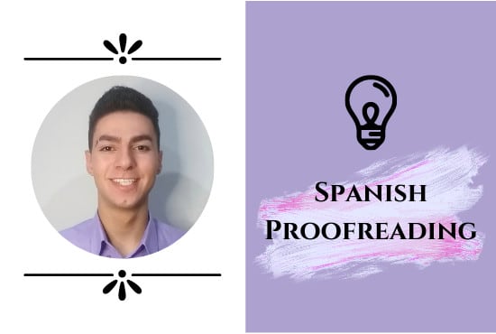 I will proofread any kind of documument in spanish