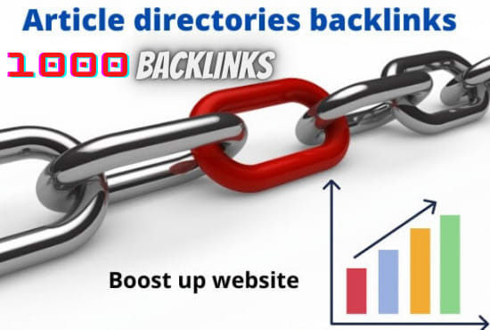 I will provide 1000 article directories backlinks contextual