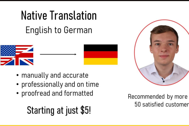 I will provide a native translation from english to german