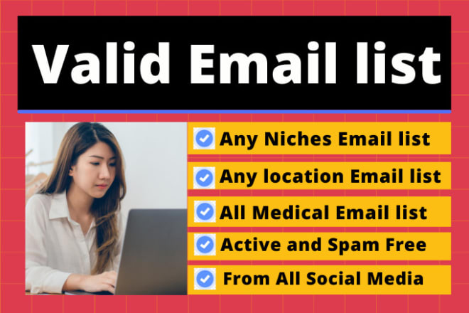 I will provide active verified niches email list for email marketing